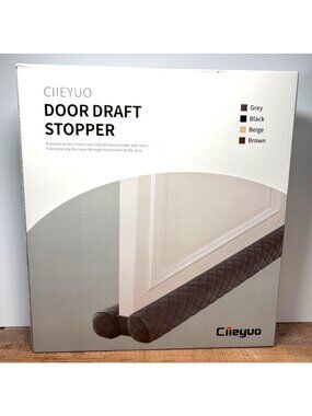 Cieyuo Door Draft Stopper Beige Double- Sided Blocks Drafts Sound Heat